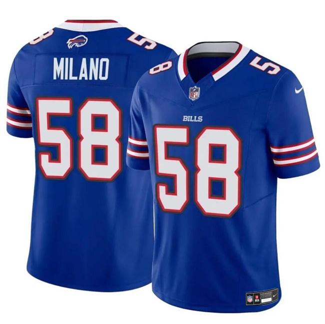 Men's Buffalo Bills #58 Matt Milano Royal 2024 F.U.S.E. Vapor Untouchable Limited Football Stitched Jersey